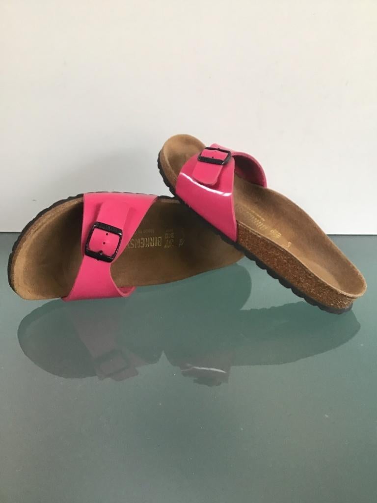 Birkenstock 37 Madrid roze slippers | Gratis verzenden, Slippers, Verzenden, Zo goed als nieuw, Roze