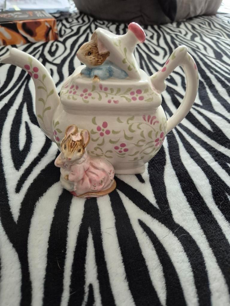 Muziekdoos theepot Beatrix Potter Schmid, Ophalen of Verzenden