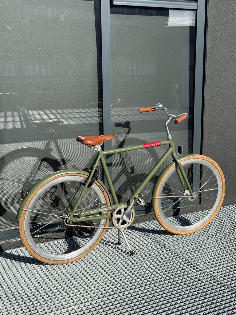 Veloretti Caferacer Screamin’ Olive 57 cm, Fietsen en Brommers, Fietsen | Heren | Herenfietsen, 57 tot 61 cm, Ophalen, Zo goed als nieuw
