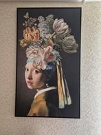 Meisje met bloemen op haar hoofd., Ophalen, Schilderij, 75 cm of meer