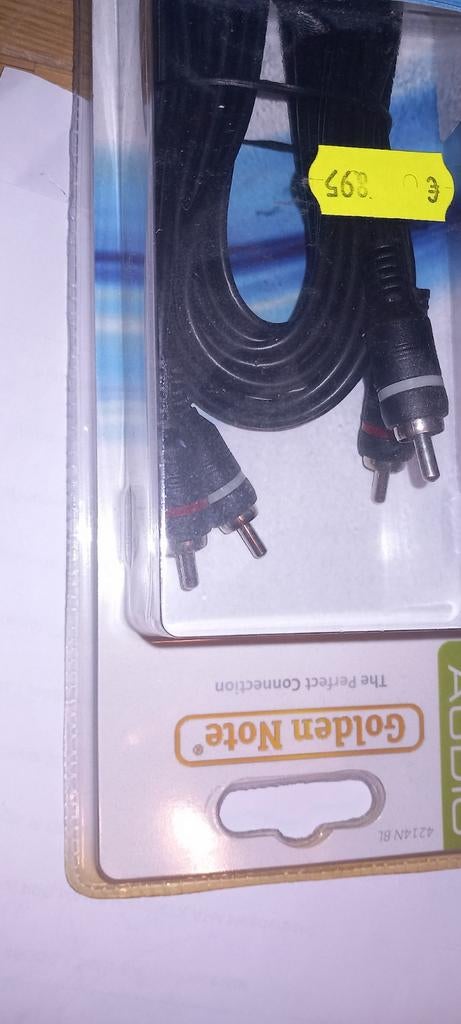 4 sets rca audio kabels merk Golden Note van 5 m, Ophalen, Nieuw, 5 tot 10 meter