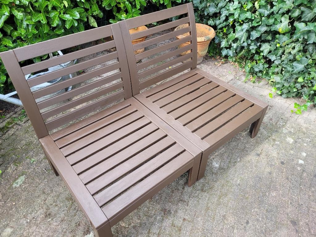 Ikea Applaro 2 zits bank, zonder kussens., Ophalen, Gebruikt, Hout