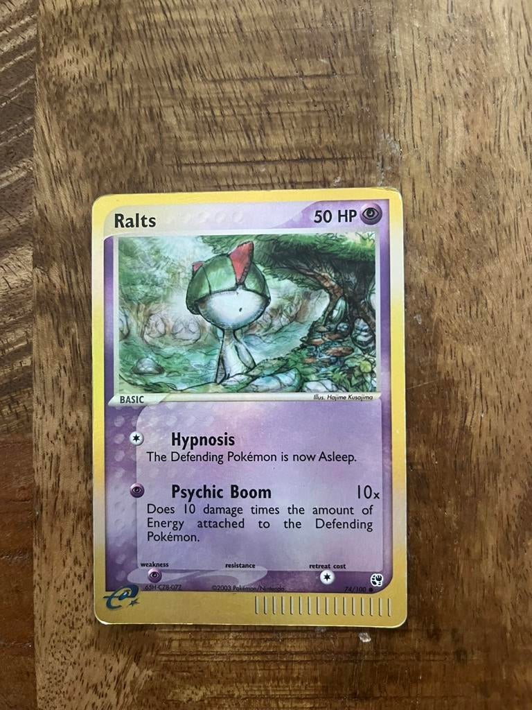 Pokémon kaart - Ralts 74/100, Ophalen of Verzenden, Gebruikt, Losse kaart, Foil