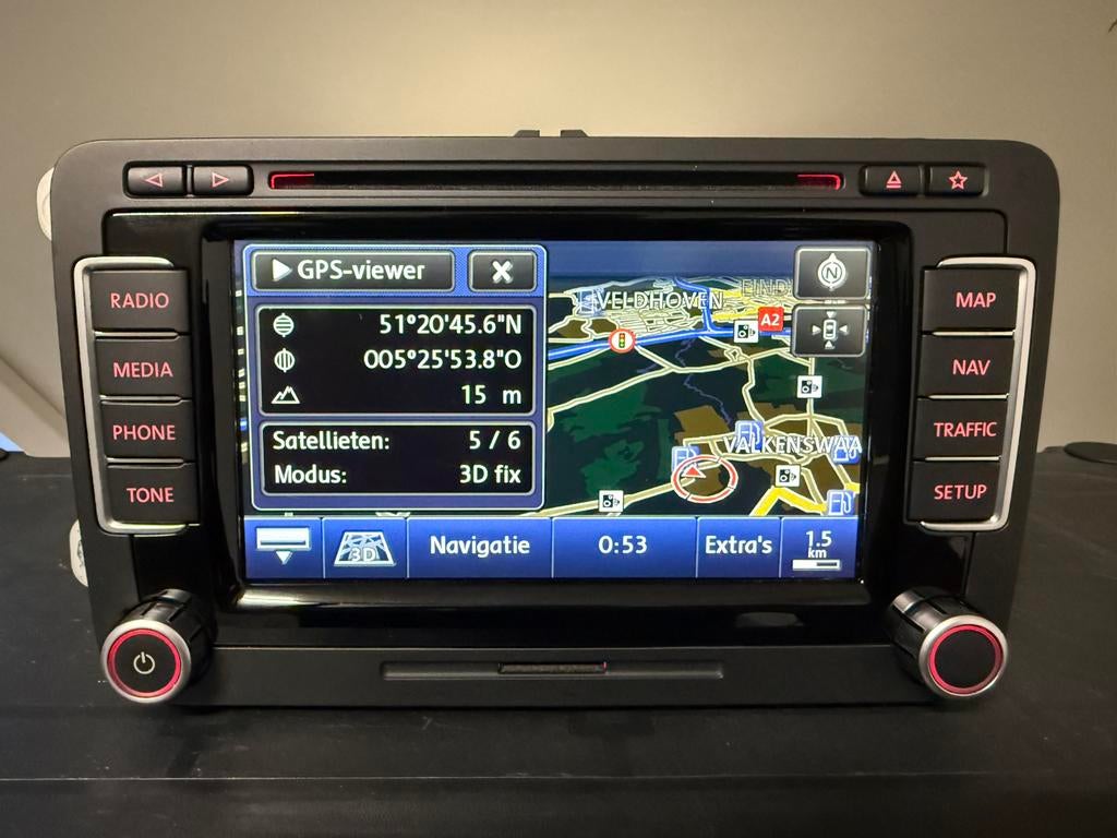 Originele Volkswagen RNS 510 P Versie incl. code en V17 navi, Ophalen of Verzenden, Zo goed als nieuw