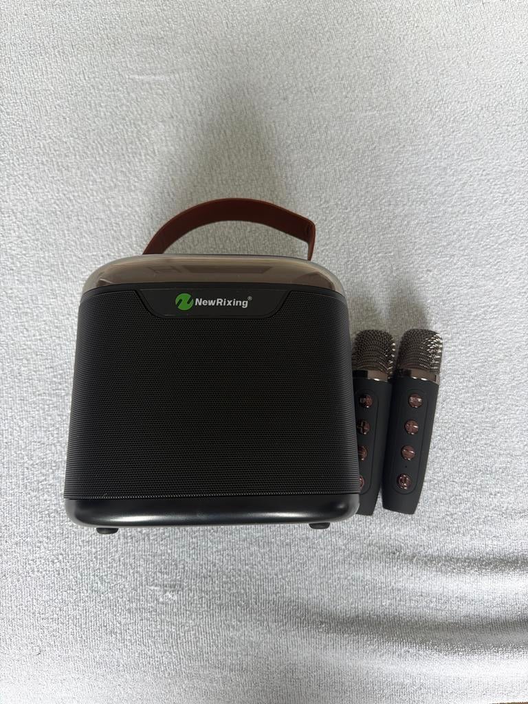 Karaoke set met 2 microfoons, Ophalen of Verzenden, Gebruikt, Complete set