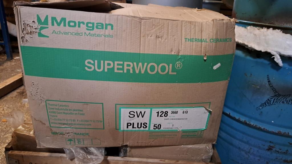Isolatiedeken Superwool Plus 50mm voor Raku ton, Hobby en Vrije tijd, Pottenbakken, Ophalen, Nieuw