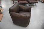 Luxe fauteuil VASA Jess Design volledig leer donkerbruin, Huis en Inrichting, Fauteuils, Ophalen, Zo goed als nieuw, 75 tot 100 cm
