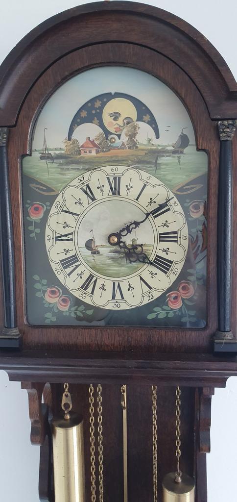 Antieke Friese Staartklok - Prachtig Handgeschilderd, Antiek en Kunst, Antiek | Klokken, Ophalen of Verzenden