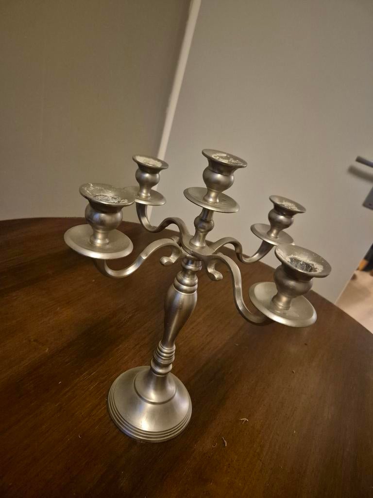 5 armige kandelaar, Antiek en Kunst, Ophalen, Koper of Brons