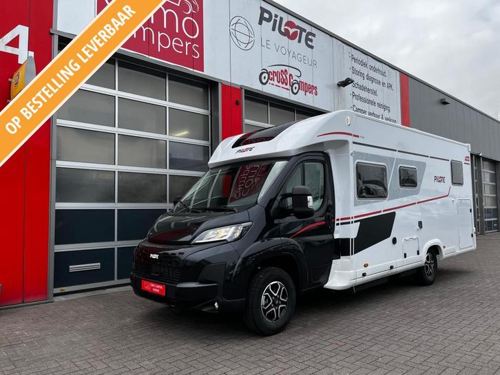 Pilote P740FGJ, Lengtebedden, 2026! Half-Integraal camper., Caravans en Kamperen, Campers, Bedrijf, tot en met 4, Half-integraal