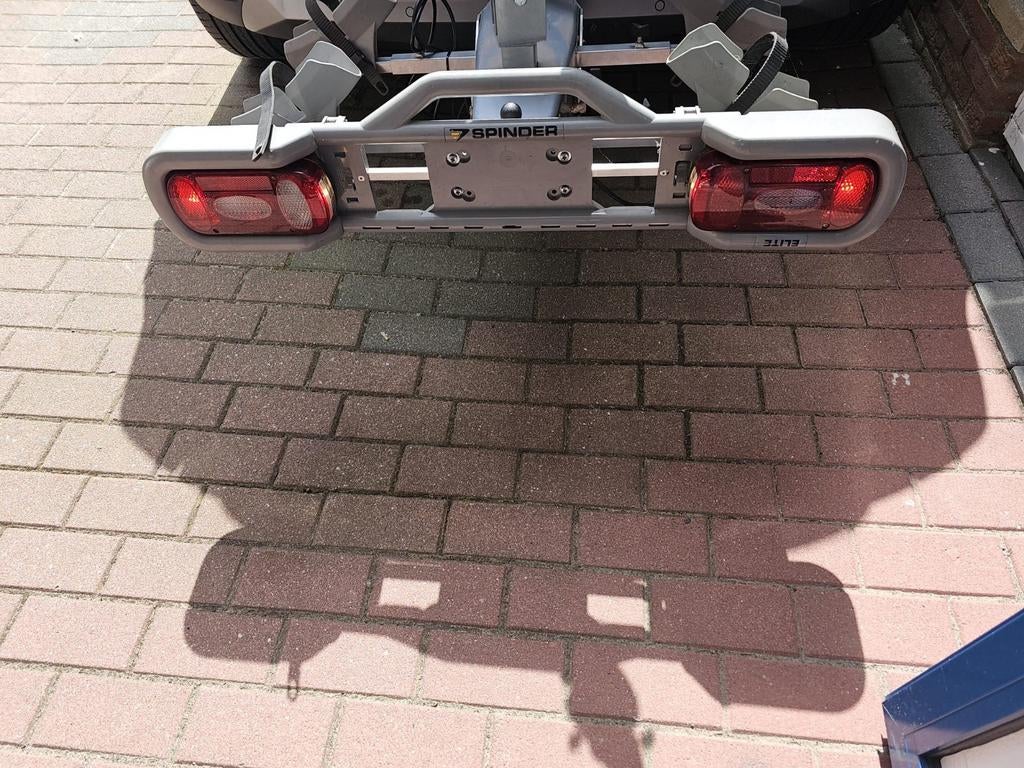 Spinder Falcon Elite Kantelbare Fietsendrager voor 2 E-bikes, Ophalen, Gebruikt, Elektrische fiets, 2 fietsen