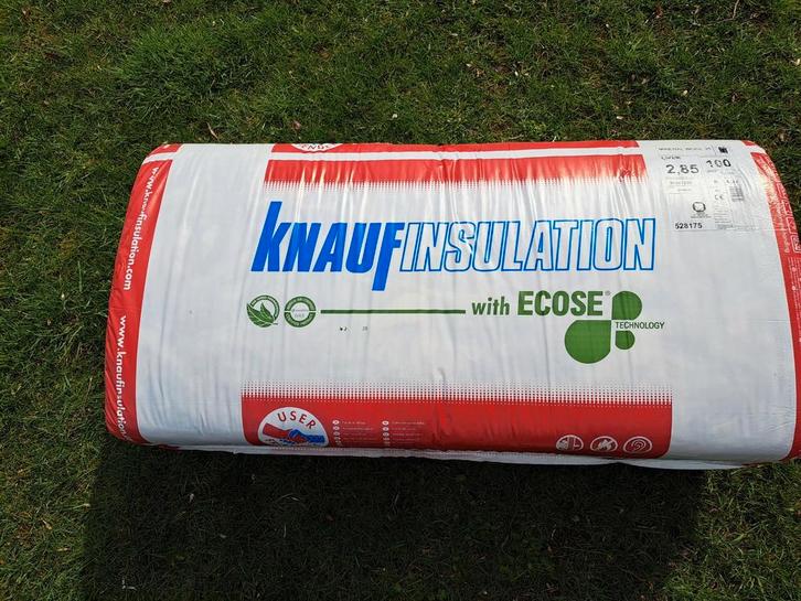 Knauf MW 35 - Minerale Wol - 1200 x 600 x 100 mm - Rd 2.85, Doe-het-zelf en Verbouw, Isolatie en Afdichting, Nieuw, Muurisolatie