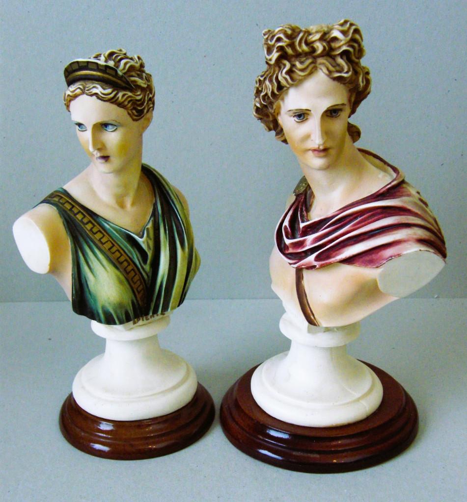 Twee Romeinse bustes, Ophalen of Verzenden, Zo goed als nieuw, Mens