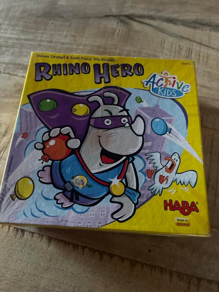 Rhino Hero Active Kids Bordspel HABA, Hobby en Vrije tijd, Gezelschapsspellen | Bordspellen, Ophalen of Verzenden, Gebruikt