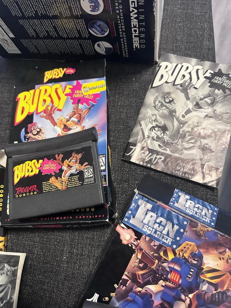 Atari Jaguar met Bubsy: Fractured Furry Tales, Spelcomputers en Games, Ophalen of Verzenden, Gebruikt