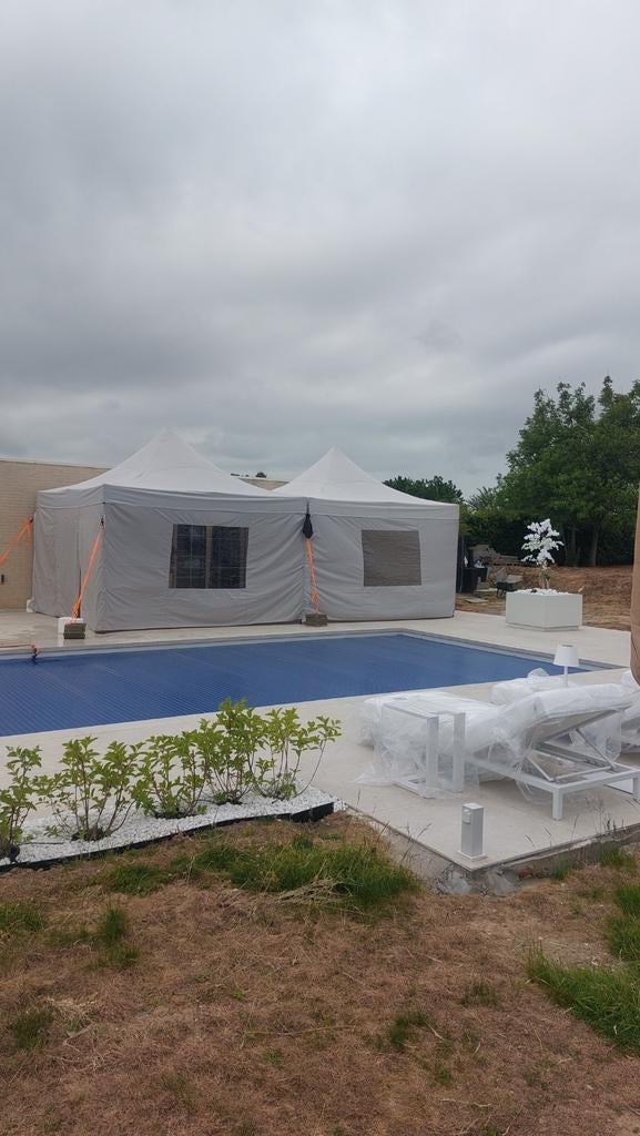 Te huur div maten partytenten met lichtslinger, Ophalen of Verzenden, Minder dan 5 meter