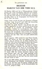 Veer van der Marcus Tilburg 1909-1966 Heer, Verzamelen, Ophalen of Verzenden