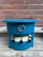 Petroleumstel / oliestel 3 pits blauw emaille, Antiek en Kunst, Antiek | Emaille, Ophalen of Verzenden