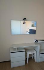 Kaptafel met ladenkastje, spiegel en krukje, Ophalen, Gebruikt, 50 tot 100 cm, Minder dan 100 cm