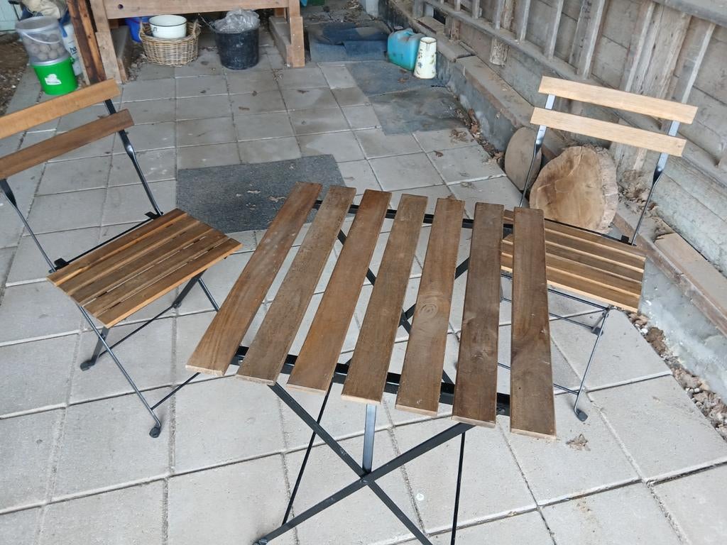 Bistro set, Tuin en Terras, Tuinsets en Loungesets, Ophalen of Verzenden, Nieuw, Hout, 2 zitplaatsen