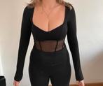 Asos Bodysuit Zwart Maat XS, Kleding | Dames, Zwart, Ophalen of Verzenden, Zo goed als nieuw, Lange mouw