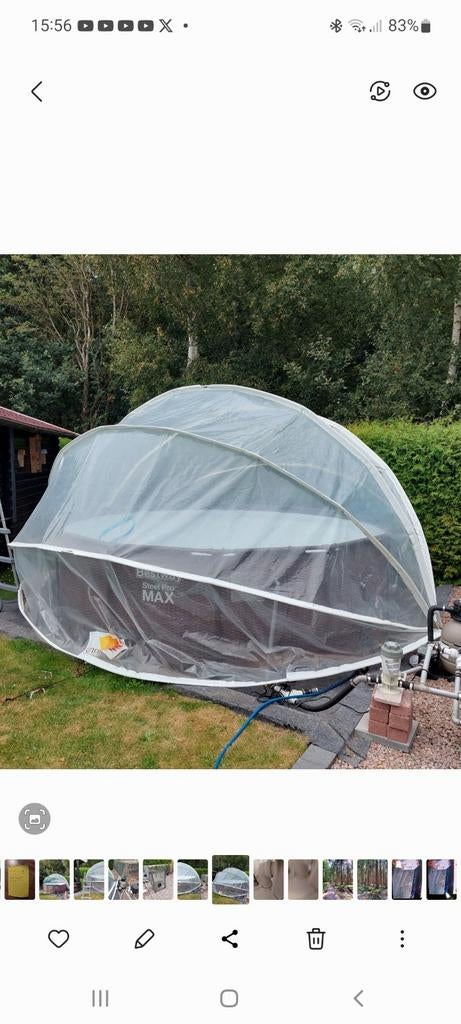 Sunny tent maat M. Deze past om een zwembad breedte 366 cm, Ophalen, Gebruikt