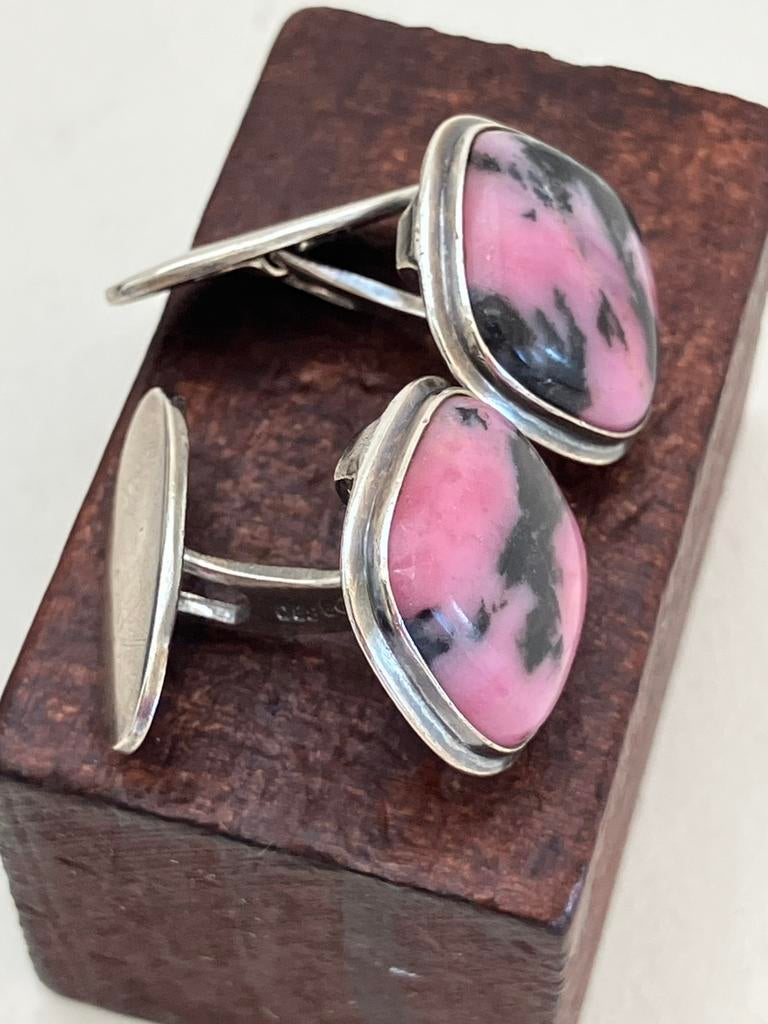Cuflinks, Scandinavisch design, Ophalen of Verzenden, Zo goed als nieuw, Zilver