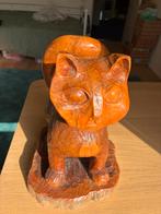 Houten Kat Beeld - Handgesneden, Ophalen of Verzenden