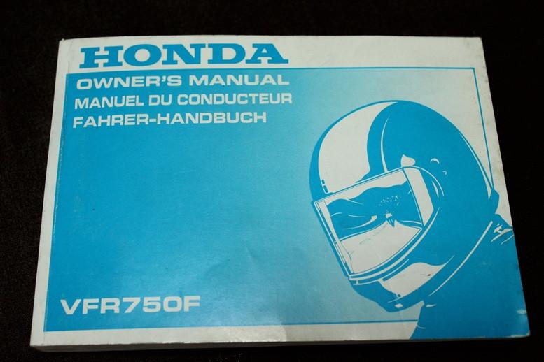 Honda VFR750F 1993 motorcycle owner's manual handbuch VFR750, Ophalen of Verzenden, Honda