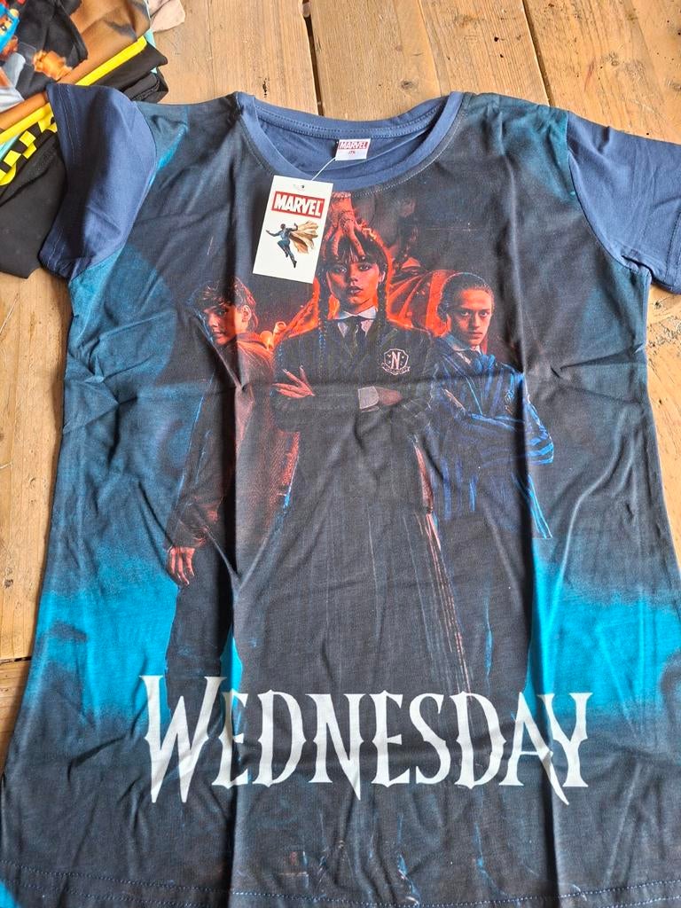 Nieuw Marvel Wednesday T-shirt - Maat 176, Kinderen en Baby's, Kinderkleding | Maat 176, Jongen of Meisje, Nieuw, Ophalen of Verzenden