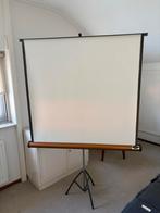 Projectiescherm met statief en projectie tafel, Ophalen, Handmatig, Gebruikt