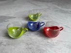 Melitta theeglazen vintage retro set van 4 space age, Glas of Glazen, Gebruikt, Ophalen of Verzenden, Glas
