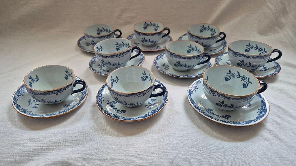 7x Rorstrand Ostindia Thee Kop en schotels 8 cm, Ophalen of Verzenden, Zo goed als nieuw, Overige stijlen, Kop(pen) en/of Schotel(s)