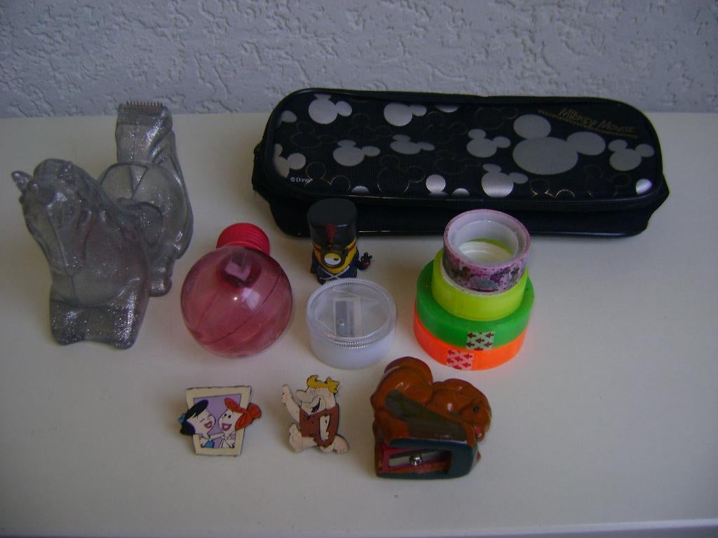 div schoolspullen mickey etui 1hoorn plakband automaat punte, Ophalen of Verzenden, Zo goed als nieuw