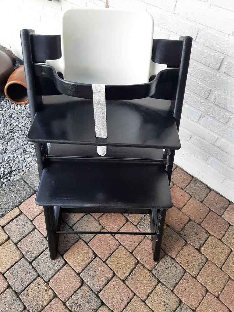 Stokke Tripp Trapp Meegroeistoel Zwart., Kinderen en Baby's, Kinderstoelen, Ophalen, Gebruikt, Meegroeistoel