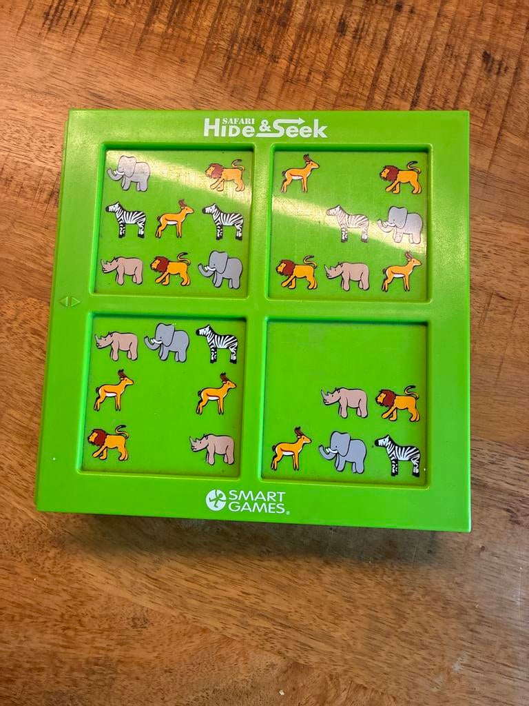 SmartGames Safari Hide & Seek - Compleet en in goede staat, Een of twee spelers, Ophalen of Verzenden, Zo goed als nieuw, Reisspel