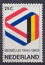Nederland NVPH nr 930 postfris 25 jaar Benelux 1969, Ophalen of Verzenden, Na 1940, Postfris