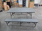 Nieuwe inklapbare picknicktafel met 2 bankjes - Grijs, Overige materialen, Nieuw, Ophalen of Verzenden, Onbekend