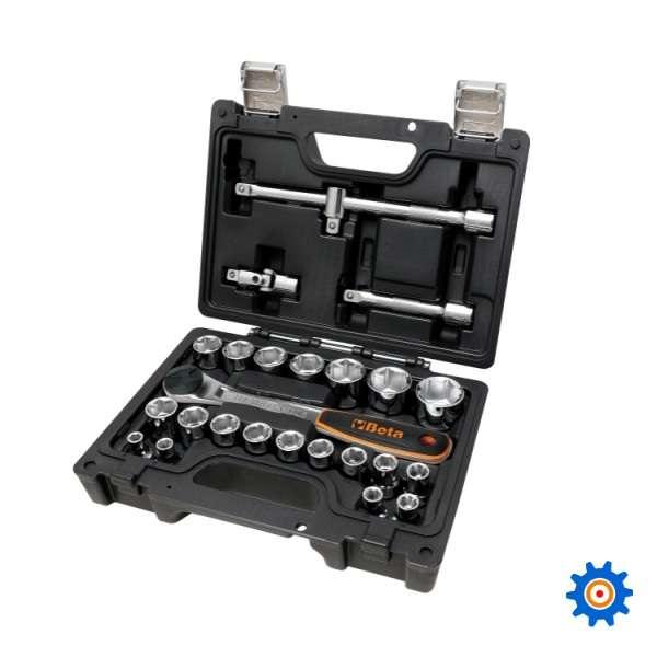 Beta BW 923E/C25 25dlg doppenset in kunststof koffer, Belder 9-B, Verzenden, Info@betabenelux.nl, Nieuw