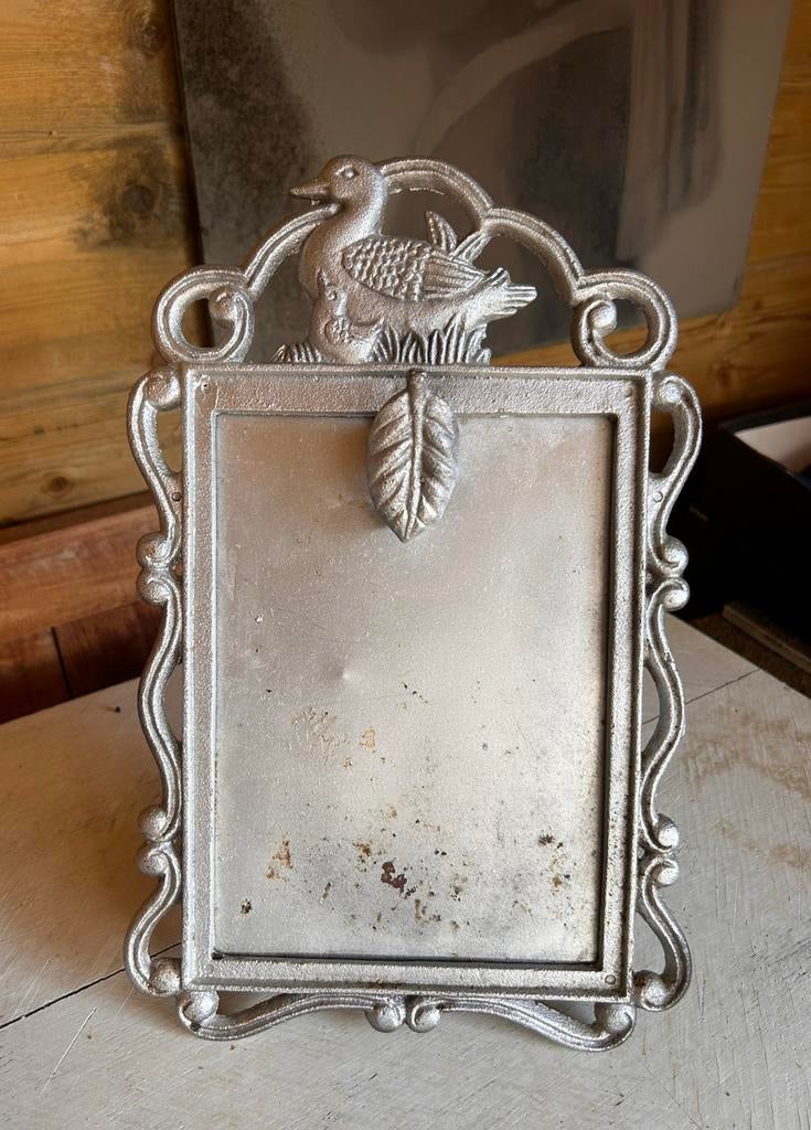 Brocante metalen memobord met eend, Ophalen of Verzenden
