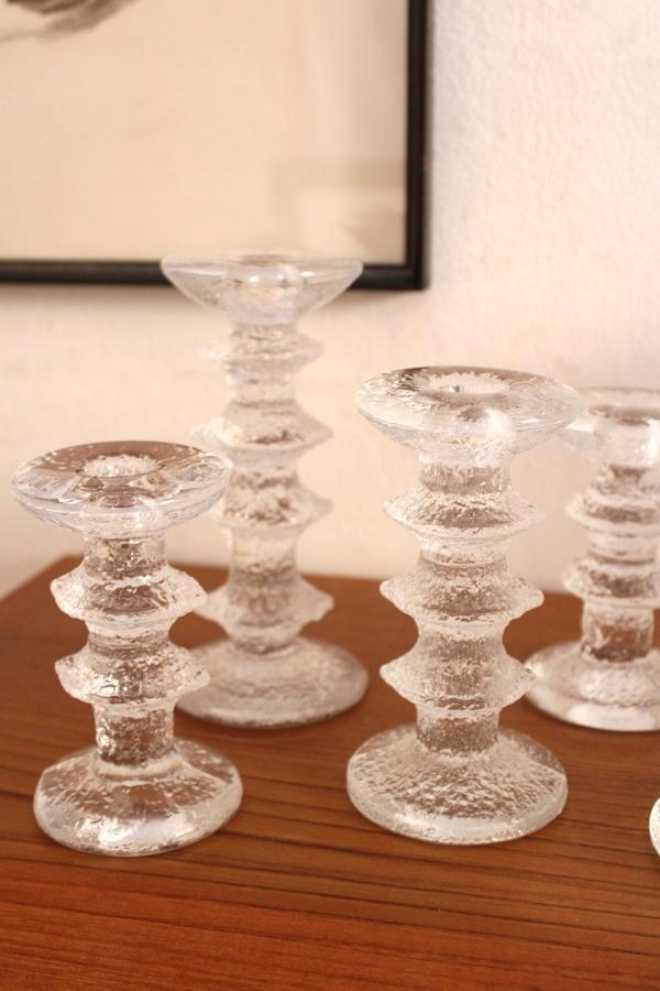 Iittala Festivo kandelaar 1966 ontwerp Timo Sarpaneva, Antiek en Kunst, Antiek | Kandelaars, Glas, Ophalen of Verzenden