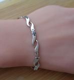 zilveren set ketting met armband [203], Verzenden, Zo goed als nieuw, Zilver, Zilver