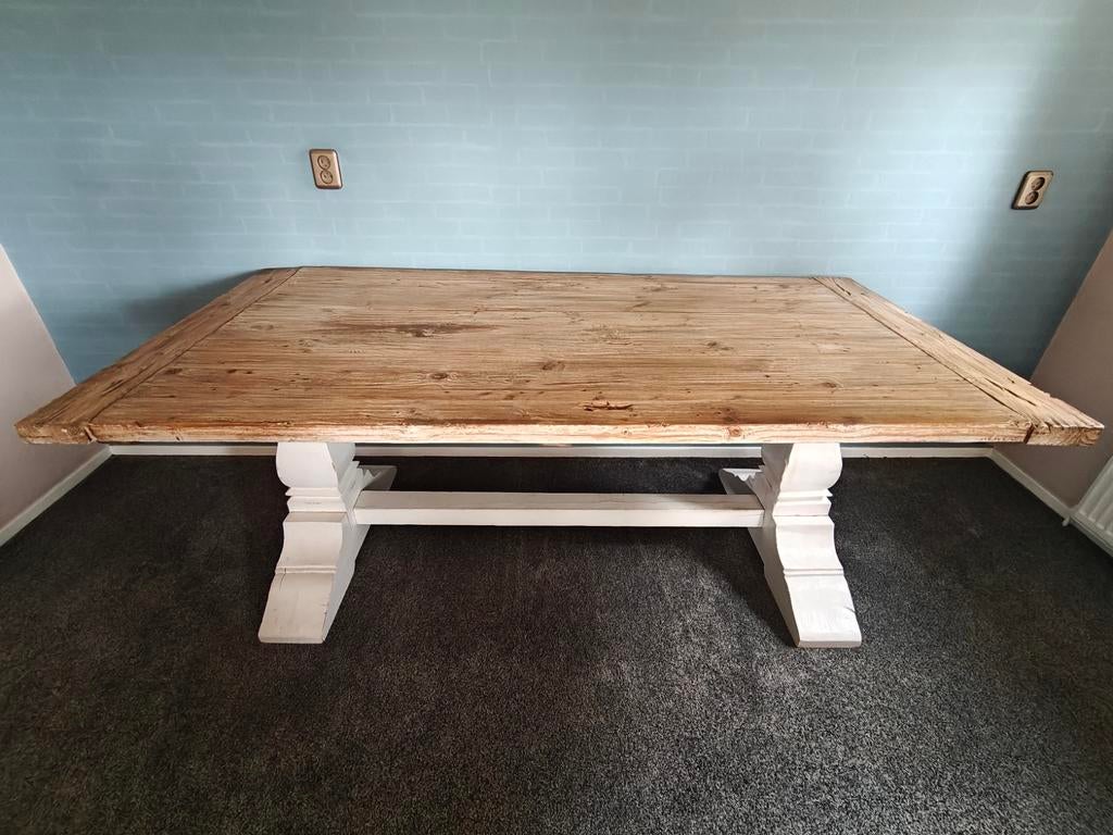 Landelijke eettafel, Ophalen, Gebruikt, 200 cm of meer, 50 tot 100 cm