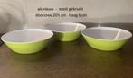 3 appel groene schalen, Hema kunststof, is als Mepal schaal, Overige materialen, Ophalen of Verzenden, Effen, Schaal of Schalen