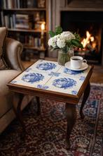 Leuk bijzet tafeltje ingelegd met tegeltjes, Ophalen, Minder dan 45 cm, Minder dan 55 cm, Gebruikt