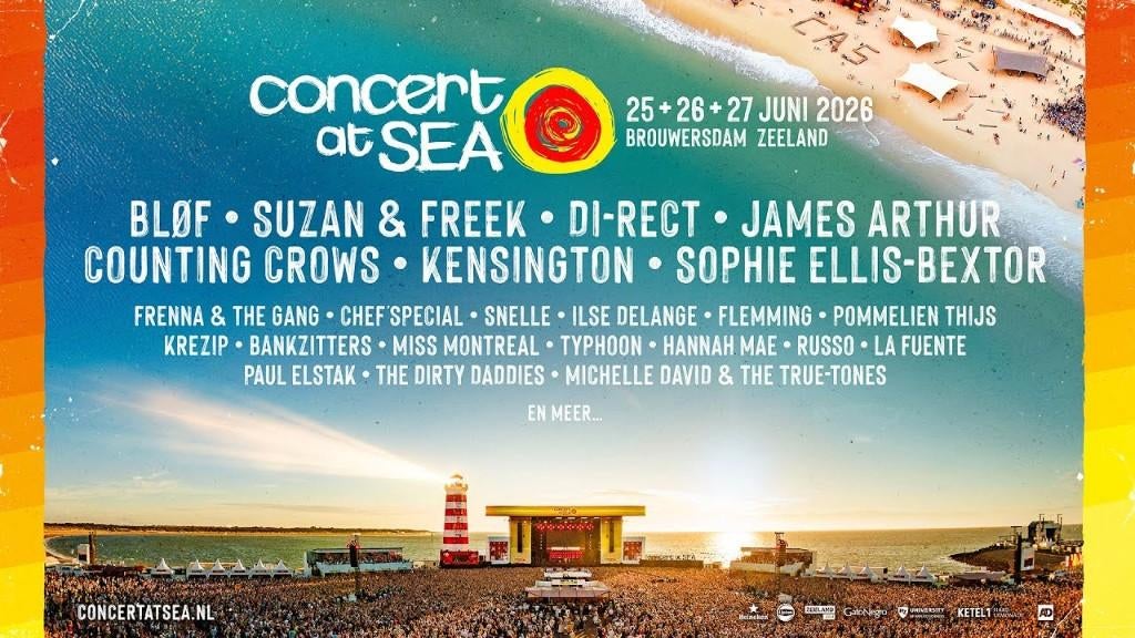 Campingplaats Concert at Sea - Beachresort Julianahoeve 4P, Tickets en Kaartjes, Drie personen of meer, Meerdaags