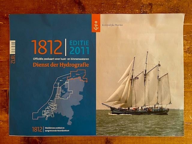 Zeilkaart 1812 – Waddenzee Oostblad, Ophalen, Zo goed als nieuw, Boek of Waterkaart