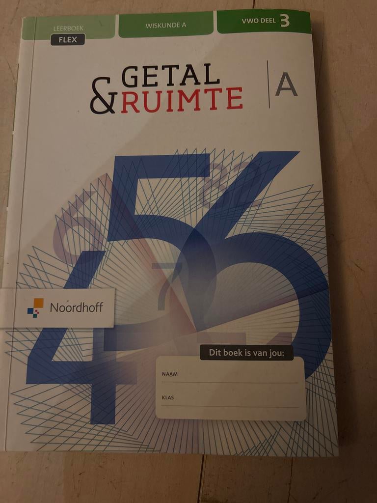 Getal & Ruimte A VWO deel 3 nieuw, Ophalen of Verzenden, Gelezen, VWO, Wiskunde A