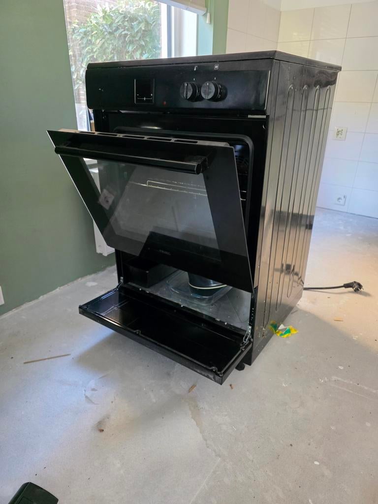 Vrijstaand Inductiekookplaat en Oven, Gebruikt, 60 cm of meer, Inductie, Vrijstaand