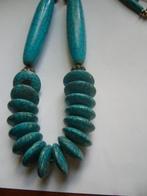 MOOIE VINTAGE KETTING TURQOISE, Verzenden, Overige materialen, Ketting